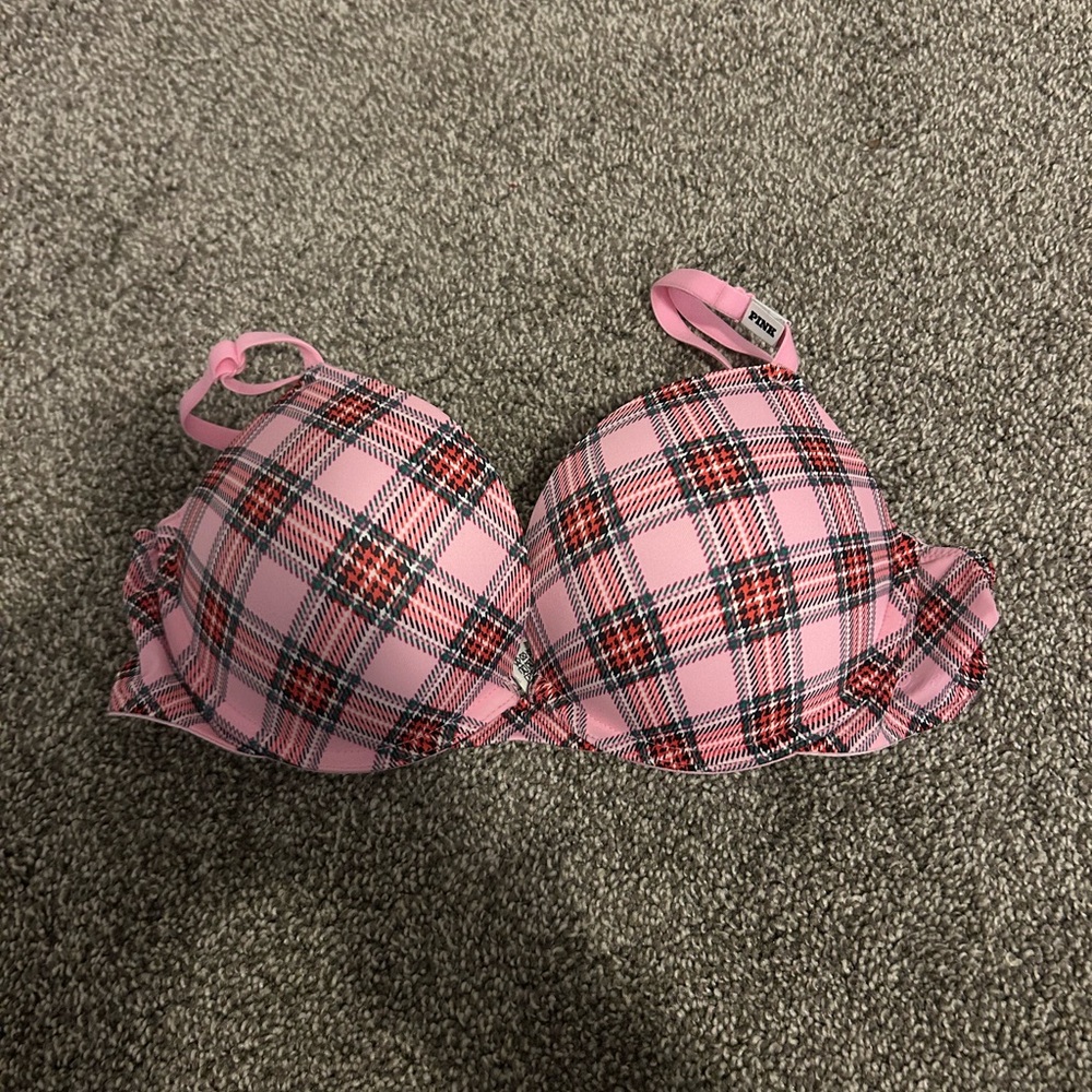 PINK Victoria's Secret Pink Plaid Bra